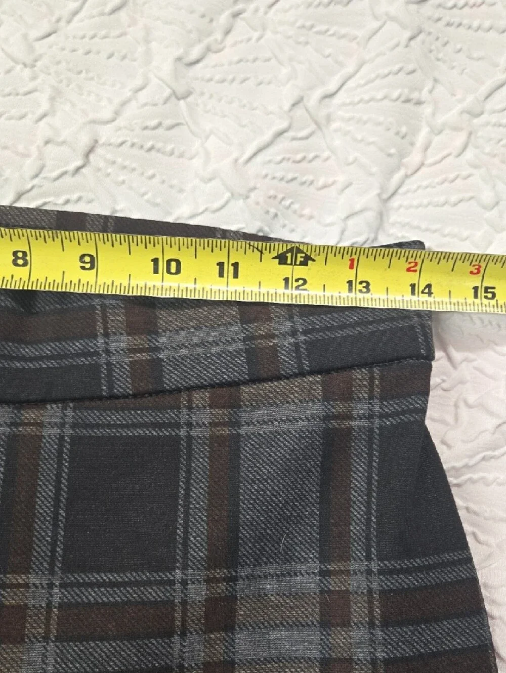 Christian Siriano Black, Brown, and Gray Plaid Trousers